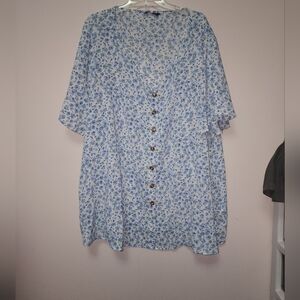 Bloomchic Floral Button-Down Blouse Size 30 NEW